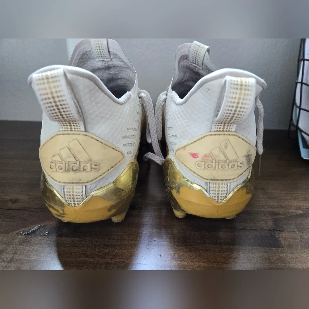 Adidas Adizero X Anniversary Football Cleats White Gold Men's 10 EH3489 Athletic